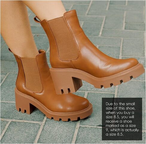 2024 Women's Chelsea Boots Chunky Boots For Women Platform Ankle Boots Pull-On Lug Sole Elastic Fall Fashion Booties Shoes in Saudi Arabia