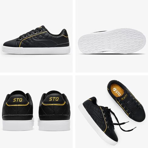 أحذية رياضية نسائية أنيقة برباط من STQ، أحذية كاجوال مريحة وخفيفة الوزن ومبطنة للتنس in Kuwait