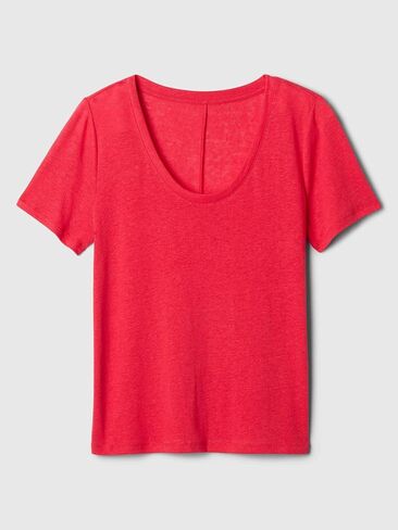 GAP Women's Short Sleeve Linen Scoop in Saudi Arabia