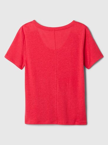 GAP Women's Short Sleeve Linen Scoop in Saudi Arabia