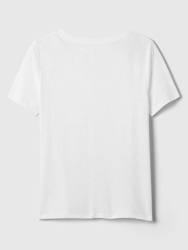 GAP Women's Short Sleeve Linen Scoop in Saudi Arabia