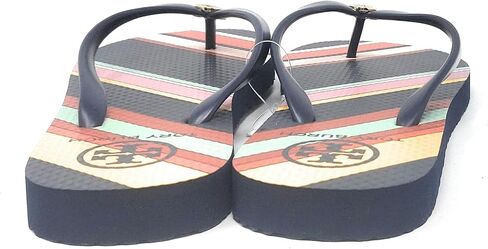 شبشب Tory Burch النسائي - أنماط وألوان ومقاسات متنوعة (Tory Navy - شريط ميدلي، رقم_7) in Kuwait