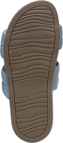 Vionic Women's Safari Mayla Slide Sandal- Supportive Walking Leather Shoes That Include Three-Zone Comfort with Orthotic Insole Arch Support, Medium Fit, Sizes 5-11 in Saudi Arabia