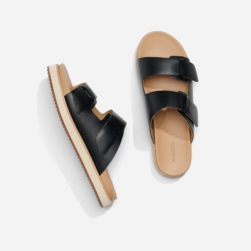 Nisolo Go-To Flatform Slides for Women - Great Spring & Summer Womens Wedge Sandals - Memory Foam & Shocking Absorbing Wedges for Women - Ultra Comfortable & Breathable Wedge Sandal - Easy On & Off in Saudi Arabia