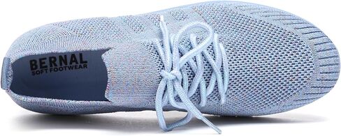 Bernal Women Sparkle Walking Tennis Shoes Casual Lace-Up Non Slip Breathable Mesh Working Sneakers Gym Workout Shoes in Kuwait