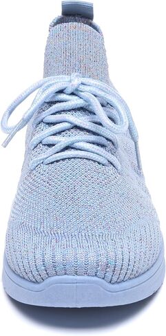 Bernal Women Sparkle Walking Tennis Shoes Casual Lace-Up Non Slip Breathable Mesh Working Sneakers Gym Workout Shoes in Kuwait