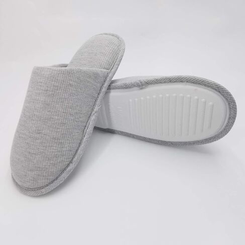 ofoot Womens Indoor Memory Foam Cotton Scuff Slippers Slip On Summer House Shoes Flats Breathable Lightweight Washable Non Skid Rubber Soles in Kuwait