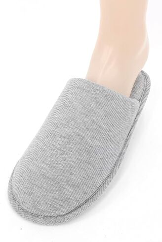 ofoot Womens Indoor Memory Foam Cotton Scuff Slippers Slip On Summer House Shoes Flats Breathable Lightweight Washable Non Skid Rubber Soles in Kuwait