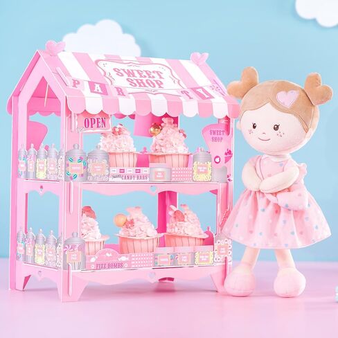 Onetoo Baby Doll أول دمية طفل دمية طفل ناعمة للفتيات دمية خرقة قطيفة ملابس كيتي زي فستان رمادي 14 بوصة in Kuwait