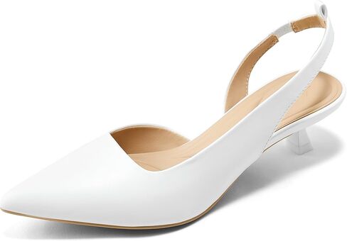 Arromic Pointed Toe Kitten Heels Pumps for Women, Slingback Heels for Women, Comfortable Low Heel Dress Shoes in Kuwait