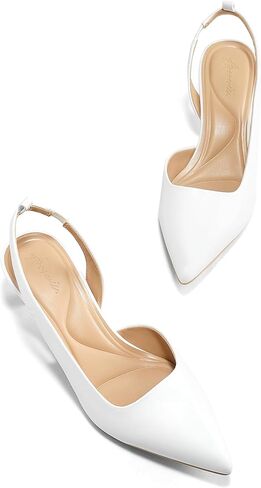 Arromic Pointed Toe Kitten Heels Pumps for Women, Slingback Heels for Women, Comfortable Low Heel Dress Shoes in Kuwait