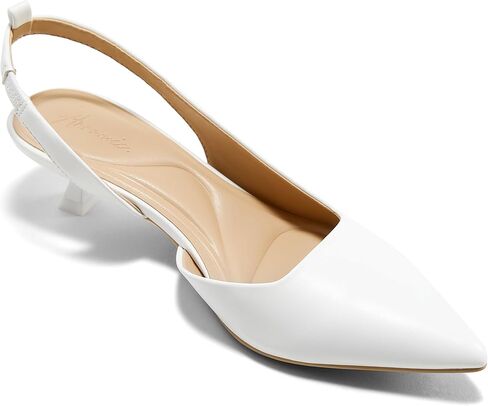 Arromic Pointed Toe Kitten Heels Pumps for Women, Slingback Heels for Women, Comfortable Low Heel Dress Shoes in Kuwait