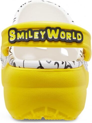 مختبر طباعة Zappos للسيدات من Crocs: قبقاب Smileyworld® الكلاسيكي ذو المنصة in Saudi Arabia