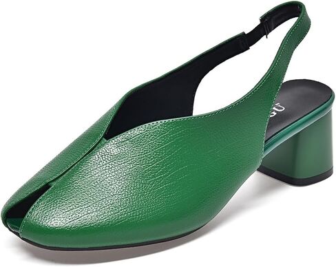 Women's Block Heel Clog Sandals with Straps, Fish Mouth Back Heeled Slingback Sandals for Casual Wear in Saudi Arabia
