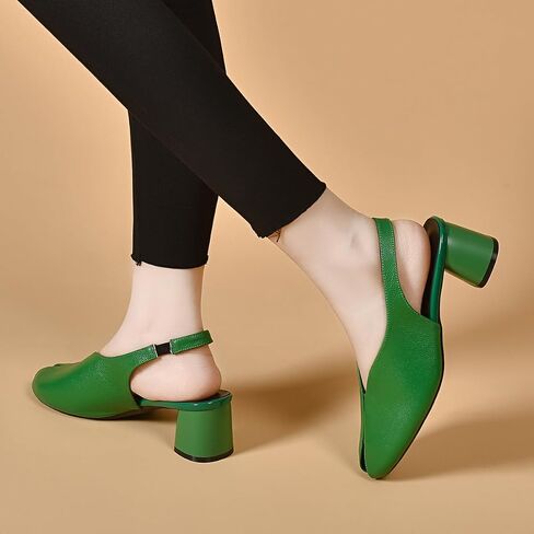 Women's Block Heel Clog Sandals with Straps, Fish Mouth Back Heeled Slingback Sandals for Casual Wear in Saudi Arabia