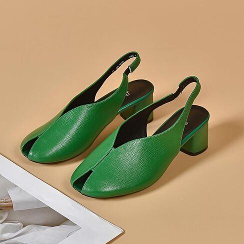 Women's Block Heel Clog Sandals with Straps, Fish Mouth Back Heeled Slingback Sandals for Casual Wear in Saudi Arabia