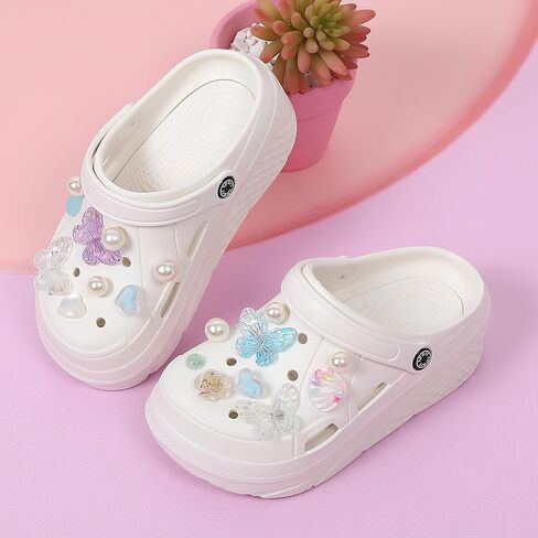 Women's Gardener Platform Clogs Slippers Hight Heels Mules Clog Wedge Sandals Outdoor Beach Shoes in Saudi Arabia