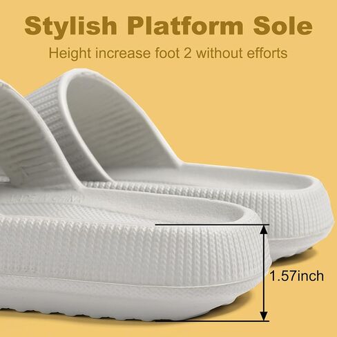Yonge & Finch Cloud Slippers for Men Women Massage Thick Sole Slides Pillow Slippers Platform Slides Soft Non-slip Sandals in Saudi Arabia