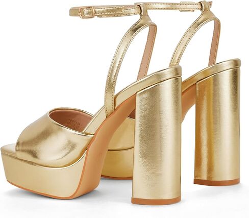 Elisabet Tang Chunky Heeled Platform Sandals for Women,4.7 Inch Block Heels with Open Toe Ankle Strap, Dress Shoes for Wedding Party Homecoming Travel in Saudi Arabia