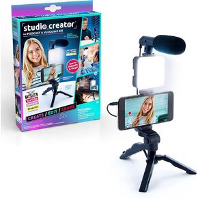 Canal Toys New So DIY TikTok Instagram YouTube Multicolored Ring Light with Green Screen and Phone Mount Tripod. Studio Creator 2 Influencer Video Creator Kit