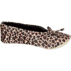 Isotoner Women's Satin Ballerina Slippers with Classic Ribbon Bow and Suede Sole