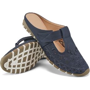 Shoes for Women Flats Sandals: Closed Toe Dress Mules Clogs Backless Slip On Casual Pointed Slides Women Shoes Adjustable