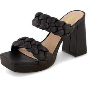 CUSHIONAIRE Women's Aurora braided platform sandal +Memory Foam and Wide Widths Available