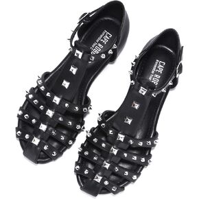 Cape Robbin Elowyn Sandals Slides for Women, Studded Womens Mules Slip On Shoes