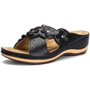 Orthopedic Sandals For Women Arch Support Dressy Summer Orthotic Slides Comfortable Walking Wedge Sandals Flip Flops