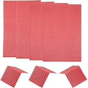MECCANIXITY بلاط السقف المصغر PVC نموذج بلاط السقف بلاط صغير DIY مجموعة بناء نموذج لبناء نماذج الدمى ومنازل الحديقة وطاولة الرمل 29.5 × 19.5 سم / 1.16 × 0.76 حزمة بيضاء من 4,1: 100