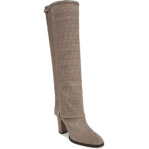 Franco Sarto Womens Informa West Tall Heeled Boot Grey Suede 7.5 M