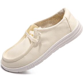 Womens Slip On Loafer Outdoor Sneakers Causal Low Top Canvas Flat Comfortable Fashion Walking Shoes