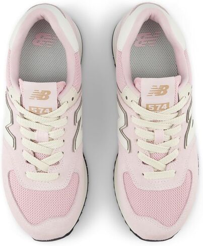 حذاء رياضي نسائي من New Balance 574+، منتصف القرن الوردي/الجرانيت الوردي، 5 in Saudi Arabia