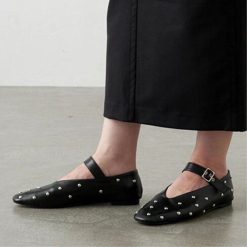 Stylish Mary Jane Studded Flats for Women Comfortable Ballet Buckled Ballerina Shoes for Work, Office, Party, or Daily Shoes in Saudi Arabia