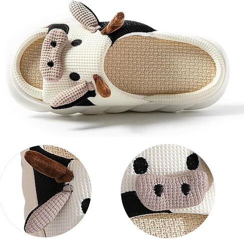 GULAKY Cow Slippers Slides for Women House Slippers for Woman Cute Cartoon Animal Shape Kawaii Sandals Men Home Indoor in Saudi Arabia
