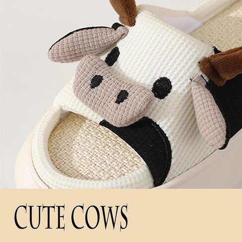 GULAKY Cow Slippers Slides for Women House Slippers for Woman Cute Cartoon Animal Shape Kawaii Sandals Men Home Indoor in Saudi Arabia