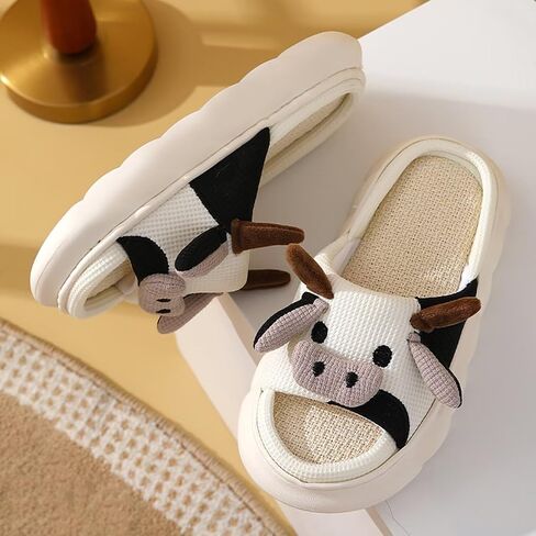 GULAKY Cow Slippers Slides for Women House Slippers for Woman Cute Cartoon Animal Shape Kawaii Sandals Men Home Indoor in Saudi Arabia