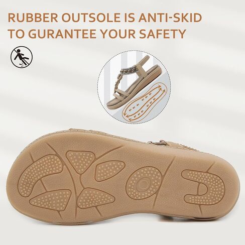 Qiucdzi Flat Sandals for Women Fashion Summer Comfortable Slip-on Casual Beach Shoes Dress Strap Elastic Sandals for lady in Saudi Arabia