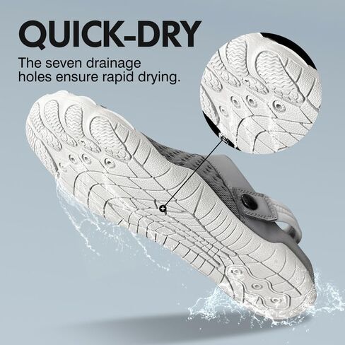 Bare Clog Unisex Water Shoes Outdoor Hiking Sandals Slip on Slippers Classic Clogs Quick Dry Athletic Shoes in Saudi Arabia