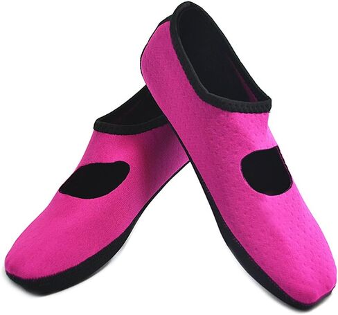 Nufoot Women's Mary Janes Best Foldable & Flexible Flats, Travel & Exercise, Dance, Yoga Socks, Indoor Shoes, Slippers in Saudi Arabia