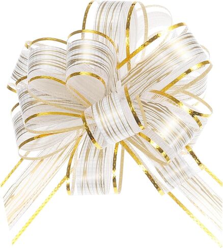 uxcell 20pcs 6 Inch Large Pull Bow Gift Wrapping Bows Ribbon Organza Black for Wedding Baskets Presents Christmas Party in Kuwait