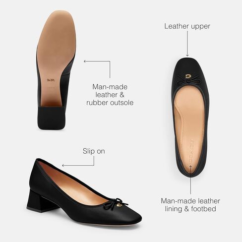 Coach Women's Ava Leather Ballet Pump in Kuwait