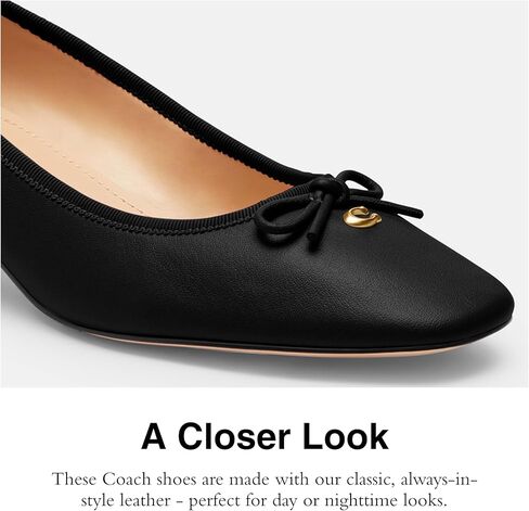 Coach Women's Ava Leather Ballet Pump in Kuwait