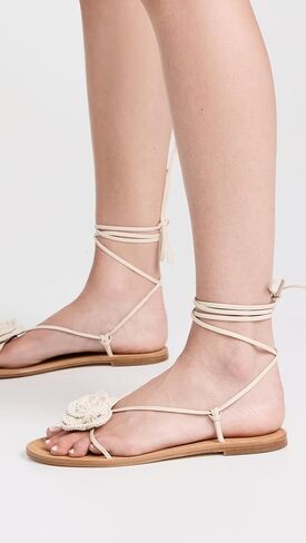Alohas Women's Jakara Cream Leather Sandals in Saudi Arabia