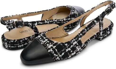 VANELi Womens Tisha Slingback Flats Casual - Beige, Black in Saudi Arabia