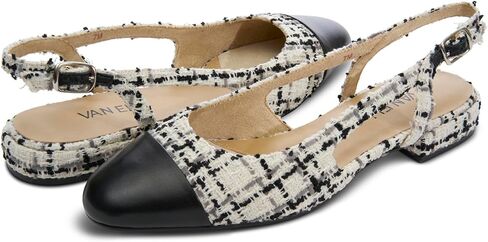 VANELi Womens Tisha Slingback Flats Casual - Beige, Black in Saudi Arabia