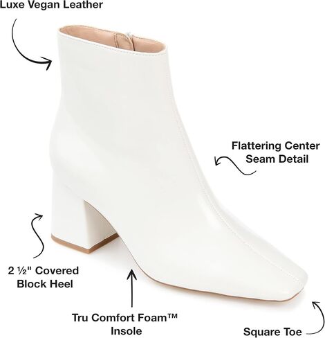 Journee Collection Womens Haylinn Bootie with Square Toe and Block Heel in Saudi Arabia