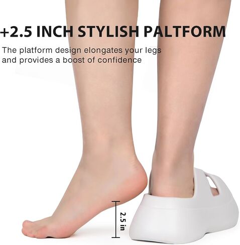 JACKSHIBO Platform Sandals for Women Arch Support Cloud Slides Recovery Thick Sole Pillow Slippers Slip on Summer Beach Shoe in Saudi Arabia