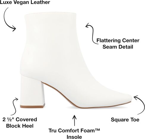 Journee Collection Womens Haylinn Bootie with Square Toe and Block Heel in Saudi Arabia