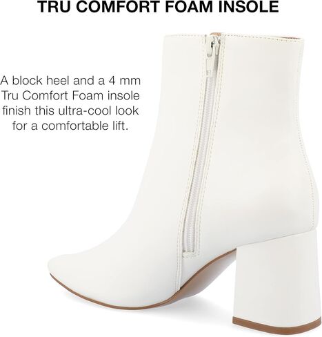 Journee Collection Womens Haylinn Bootie with Square Toe and Block Heel in Saudi Arabia